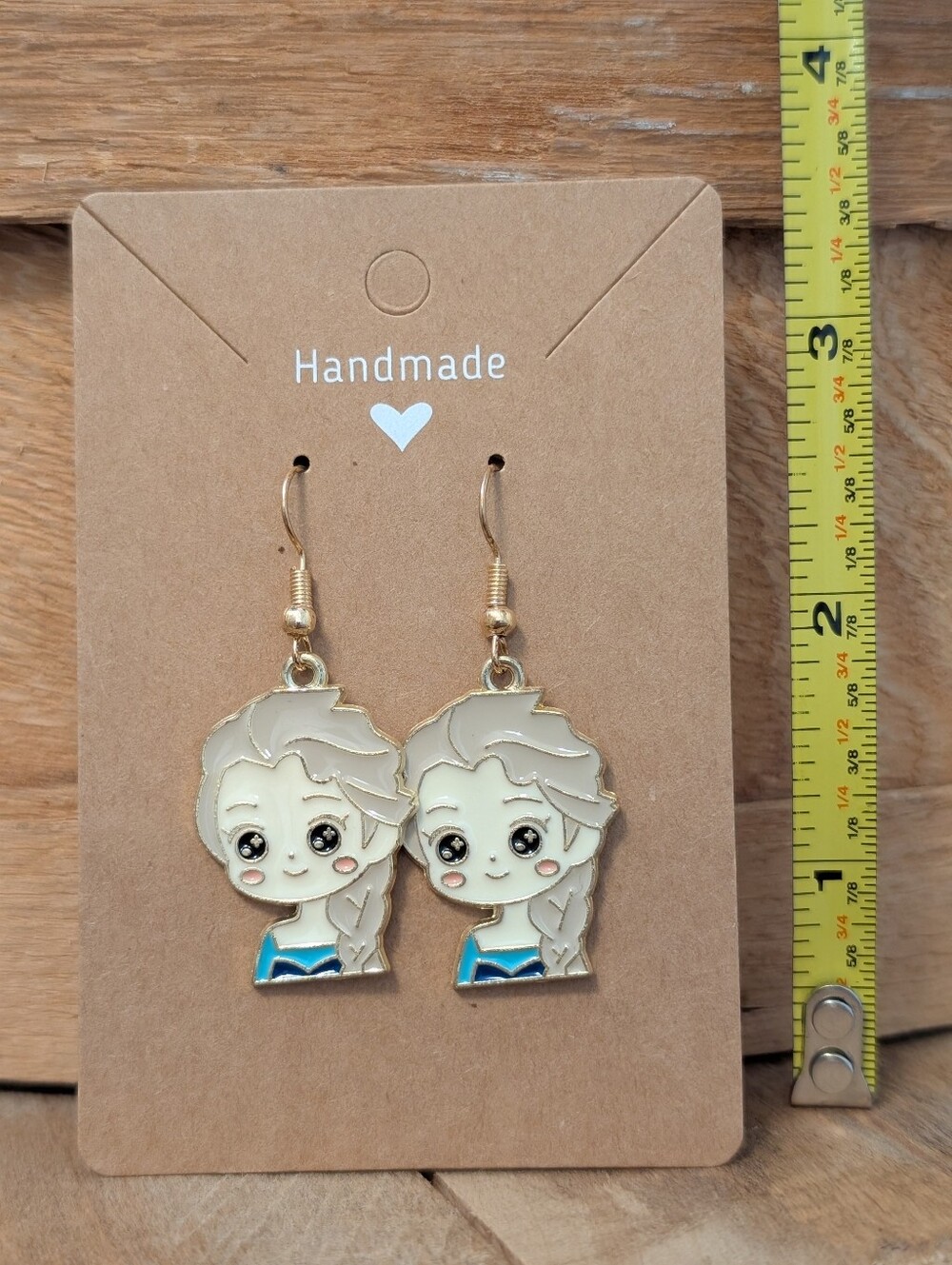 Disney's Frozen Elsa Enamel Metal Earrings NEW